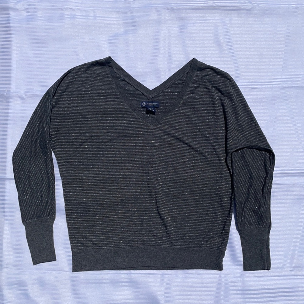 American eagle dolman charcoal with silver stripe